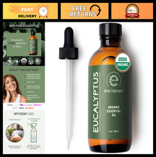 Organic Eucalyptus Essential Oil 4oz - Aromatherapy, Topical Use Sauna Oil