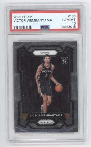 VICTOR WEMBANYAMA 2023-24 PANINI PRIZM ROOKIE #136 SPURS PSA 10 Q1887