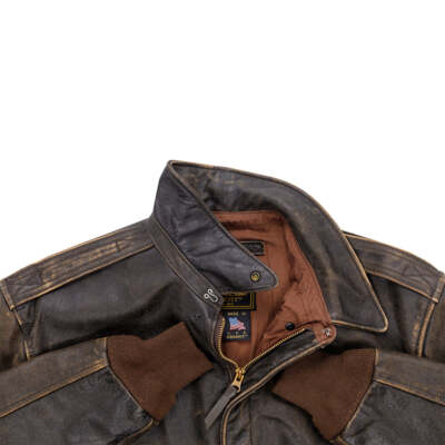 Cockpit USA Battleworn A-2 Brown USA Made Z21M028 | eBay