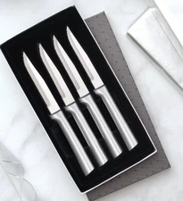 Rada Steak Knives S4s 4pc Box Set Serrated edge sharp USA made cutlery Grill