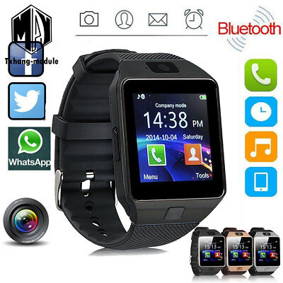 DZ09 Bluetooth clever Wrist Watch Phone + Camera SIM Card ,Android IOS Phones US