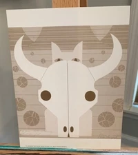 Skullking Kat Art Print by Edie Harper Personally Signed 1983 Tan and White