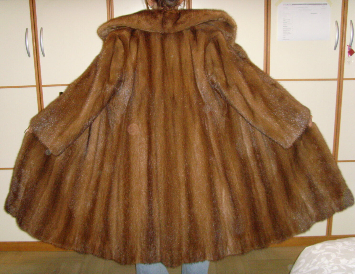 Manteau En Fourrure De Vison - Taille 50 - Occasion En Très Bon état - Italien