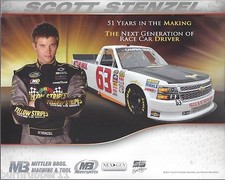 2014 Scott Stenzel Mittler Bros 63 Nascar Camping World Truck Postcard