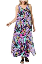 Antthony Originals Chiffon Overlay Embellished Dress Floral Whimsical