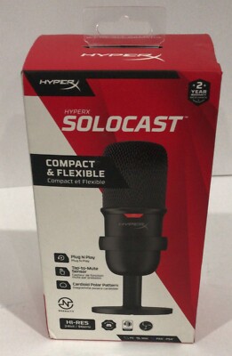 HyperX Solocast Wired Cardioid USB Condenser Gaming and Streaming Microphone(B10
