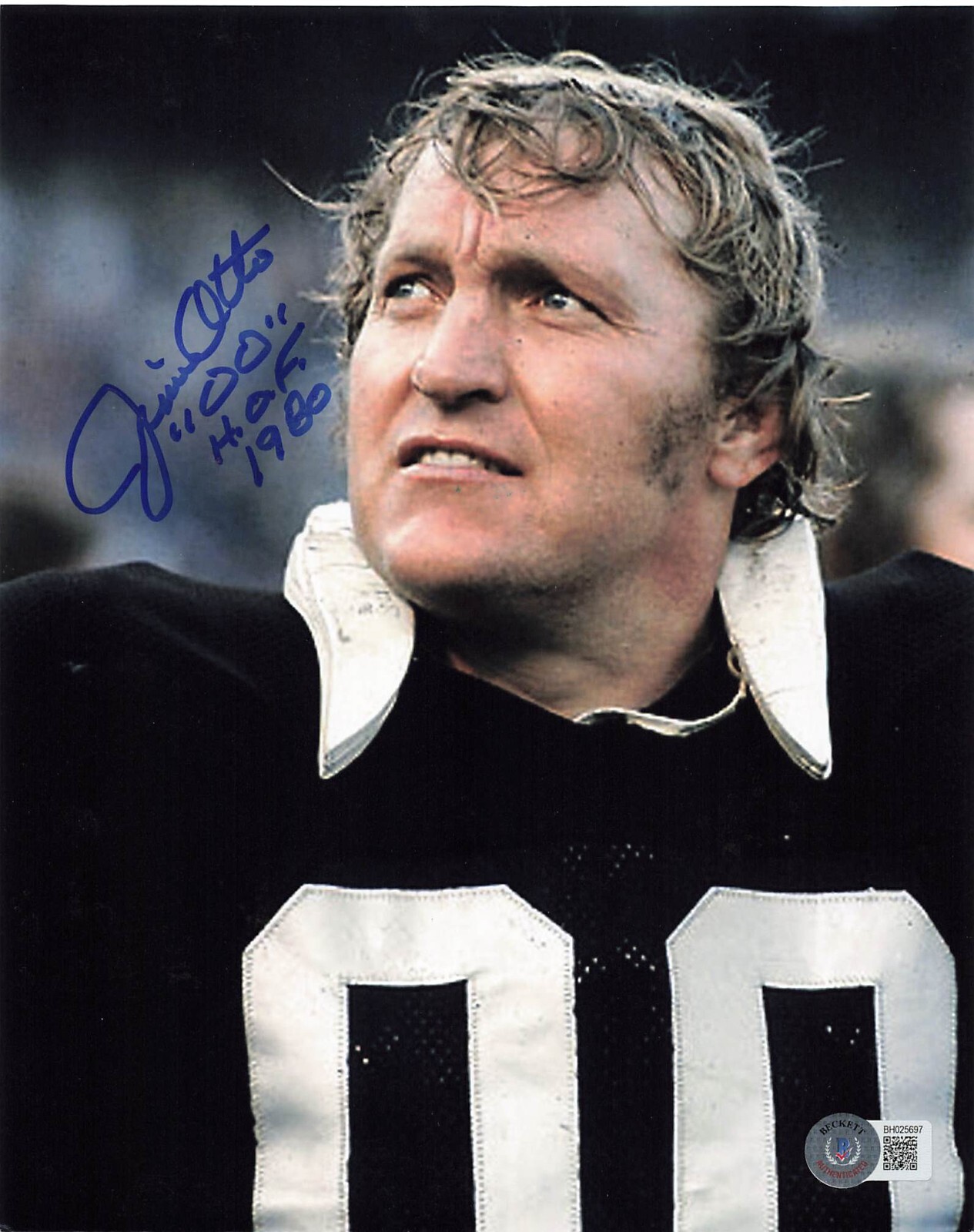 Jim Otto Autographed Signed Oakland Raiders () "HOF 1980" 8x10 photo-BAS BH025697 