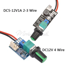 DC12V PWM Fan Governor Speed Control With Knob Switch Fan Regulation 2-3/4Wire