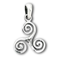Trinacria Sicily Triskele .925 Sterling Silver Pendant by Peter 