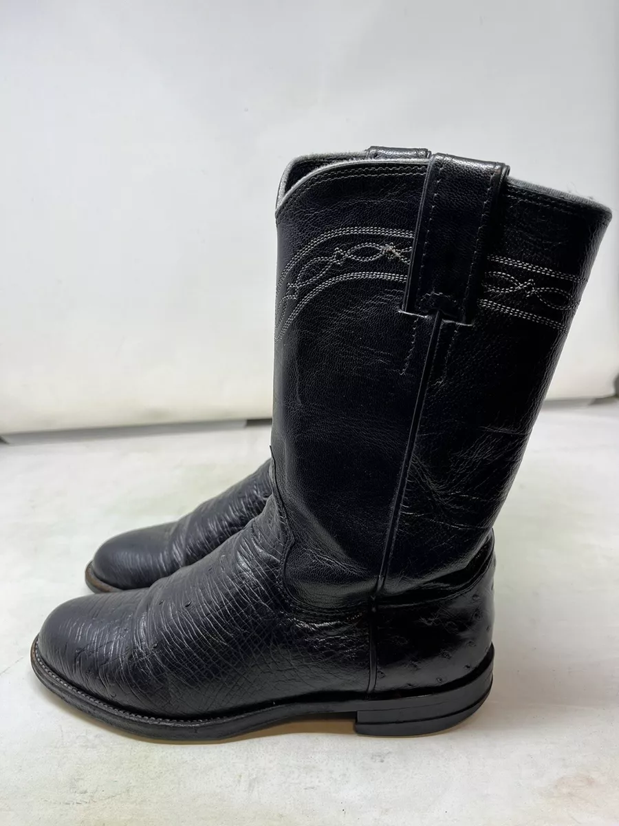 Justin smooth ostrich roper cheap boots
