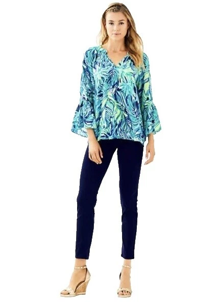 Floral Casual Seda Lilly Pulitzer Blusas para mulheres