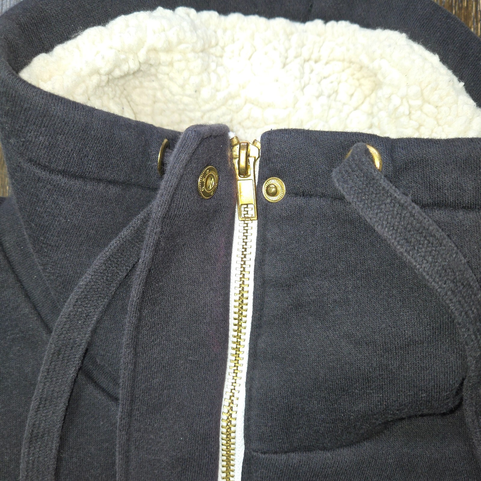 Basic Editions Sz Large Women Black Full Zip Butt… - image 5