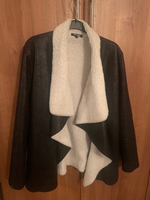 fleece waterfall cardigan