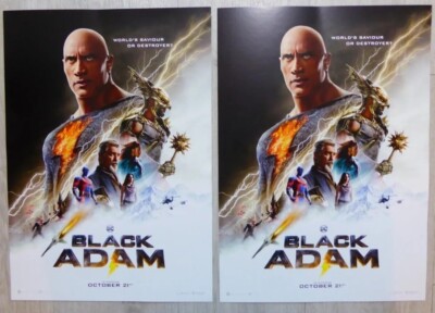 2 x DC Comics - Black Adam (2022) - Cineworld UK Exclusive Poster - A3