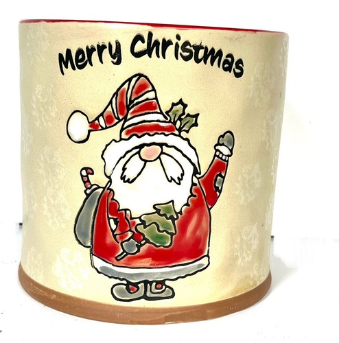 2 Barnaby Santa 5” Planter (s) By Blue Sky Under The Sun Ceramic Pot Gnome - Picture 9 of 11