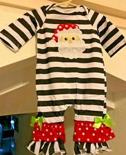 ADORABLE 1 pc Christmas Outfit SANTA - BABY SIZES 0-6, 6-12, 12-18, or 18-24 mos
