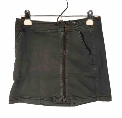 American Eagle Mini Skirt Super Stretch Full Zip Women s Size 6 Faded Black