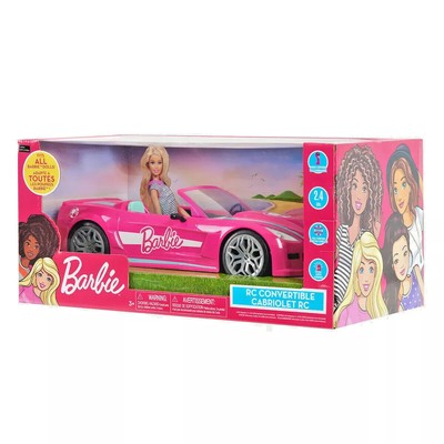 New Barbie Full Function RC Remote Control Pink Convertible Car