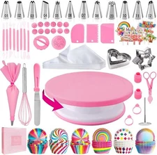 255PCS Cake Decorating Kit, Piping Bags & Tips Set for Beginners