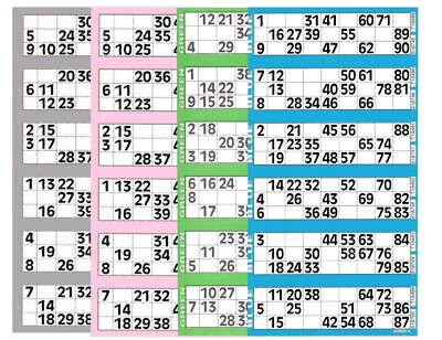 150 bingo game single ticket card flyer pads book 25 sheet security
