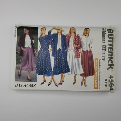 Butterick 4564 Misses Jacket Top Skirt Culottes Sewing Pattern Size 6-10 Uncut