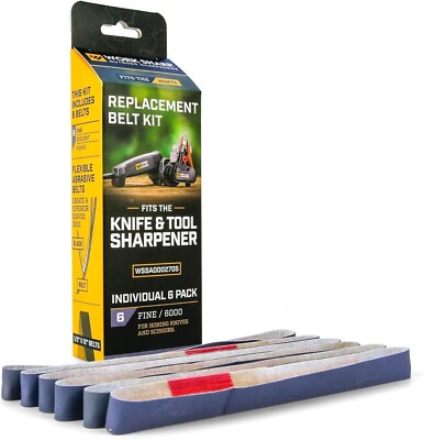 Work Sharp Knife & Tool Sharpener 6000 Grit Fine Replacement Belt Kit