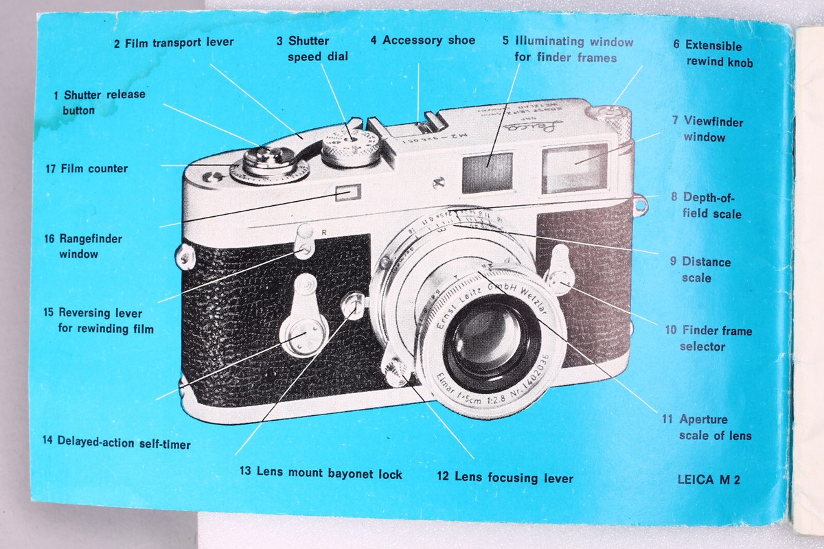 ライカ Leica M2 1963年 オリジナル 使用説明書 英語版 ライカ Leica M2 1963年 使用説明書 英語版 希少 大変貴重 美品