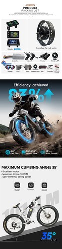 48V 500W-3000W Snow Electric Fat Bike 20 26inch 4.0 Tyre Hub Motor Wheel Kit - Picture 14 of 16
