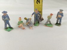 Lot 6 1950's PLASTICVILLE Towns People Figures Model Railroad Accessories