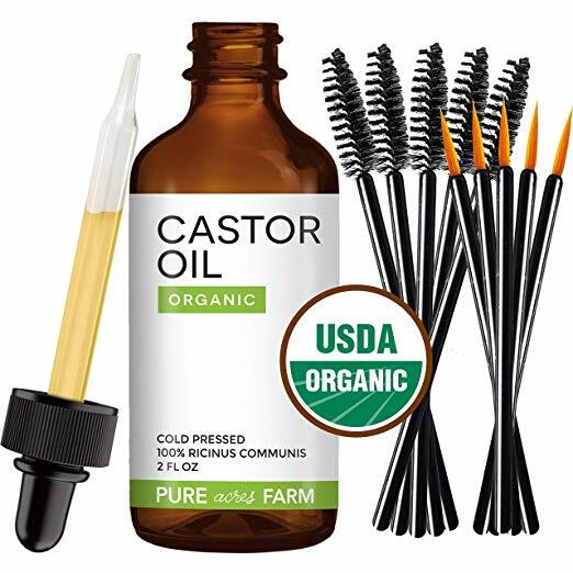 Pure Castor Oil for Eyelashes Eyebrows Hair Growth Skin ...