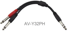 6-inch 1/4" Stereo Male to Dual 1/4" Mono Male (Left/Right) Y-Cable, AV-Y32PH