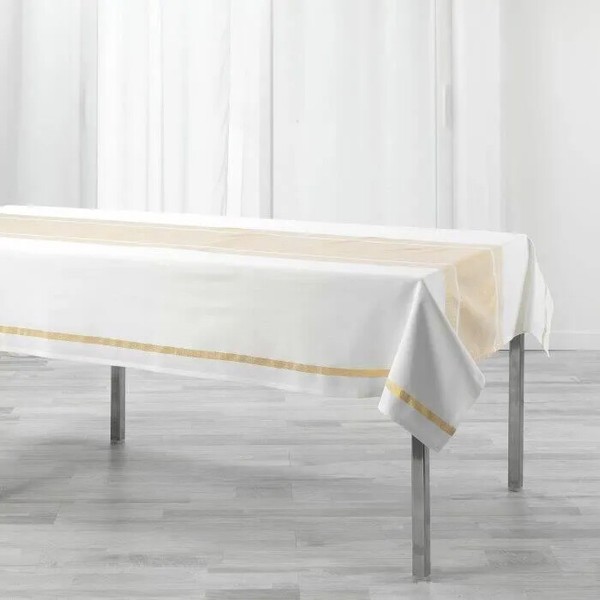Rechteckige Tischdecke Elegancia 140 X 240 Cm, Gold, Baumwolle-image