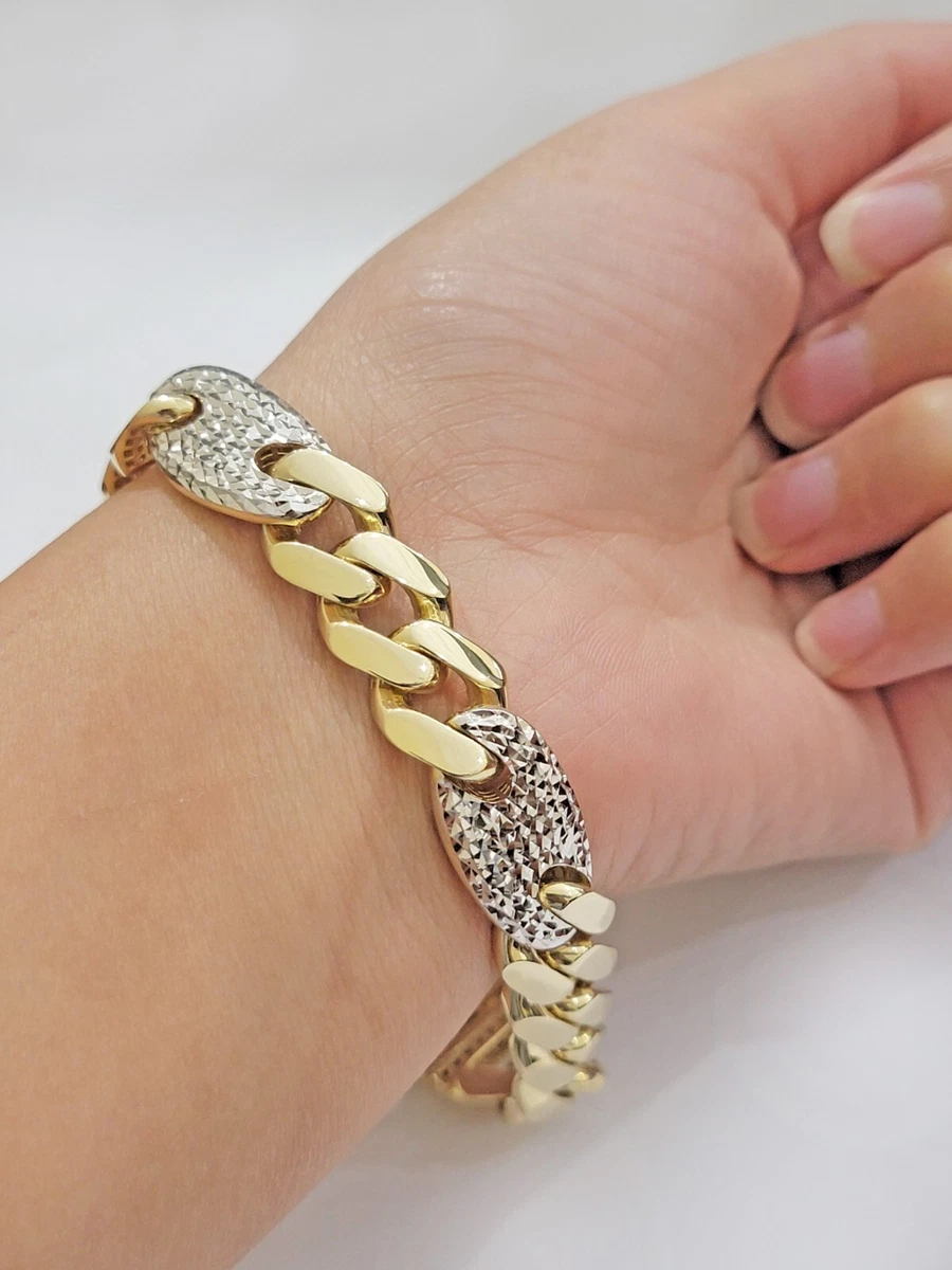 10k yellow gold cheap cuban link bracelet
