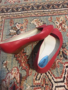 wide width peep toe wedge