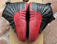 NIKE JORDAN 12 RETRO BABY JORDAN FLU GAME BRED SNEAKERS SIZE 5C CHILD 850000 061