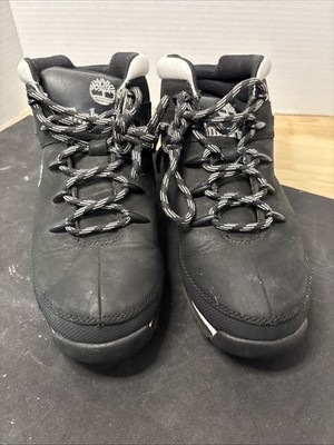 Hiker Boot A1R39 Women s Size 8 Black White Trim Timberland Euro Sprint Mid