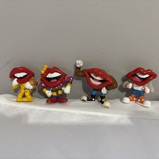 Vintage Hardee's Tang Lips Figure Lot Of 4 1991
