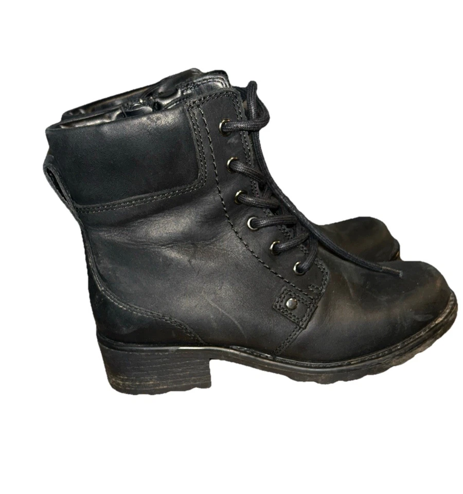 Botines Clarks Orinoco Spice para mujer de cuero negro talla 6 Foto 4 de 4