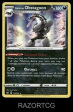 GALARIAN OBSTAGOON 119/202 HOLO R SWORD & SHIELD POKEMON HOLO NM/M