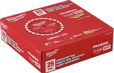 Milwaukee 48-40-1720 7-1/4" 24T Framing Circular Saw Blade Contractor Pack -25PK