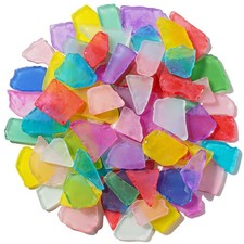 Sea Glass for Crafts - 40 OZ Colorful Flat Frosted Seaglass Pieces Crushed fo...