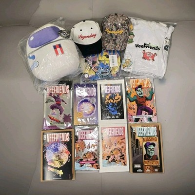 VeeFriends ComicBundle Opened #4,5,6,7 XLHoodie Plushie XLShirt & Legendary Hats