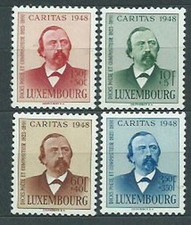 Luxembourg - Mail 1948 Yvert 410/3 ** Mnh Character