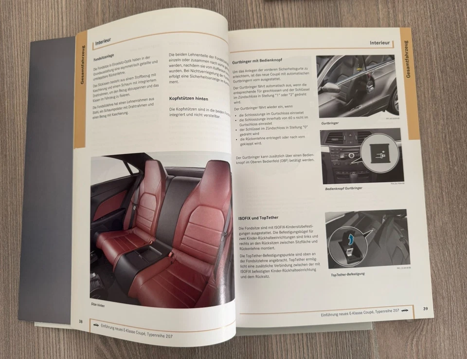 Werkstatthandbuch Einführungsschrift Mercedes W 207 - E Klasse Coupe - Bild 2 von 3