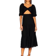 MINKPINK Audrey Cut Out Midi Dress in black Size L