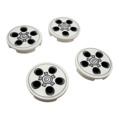 LEGO 4x Fliese rund 2x2 bedruckt Alufelge Speed Champions 6376730 87743 Wheel