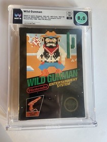 Wild Gunman NES 1985 CIB Completo En Caja Wata Calificado 8.0 Temprano Sin Perforar Hangtab