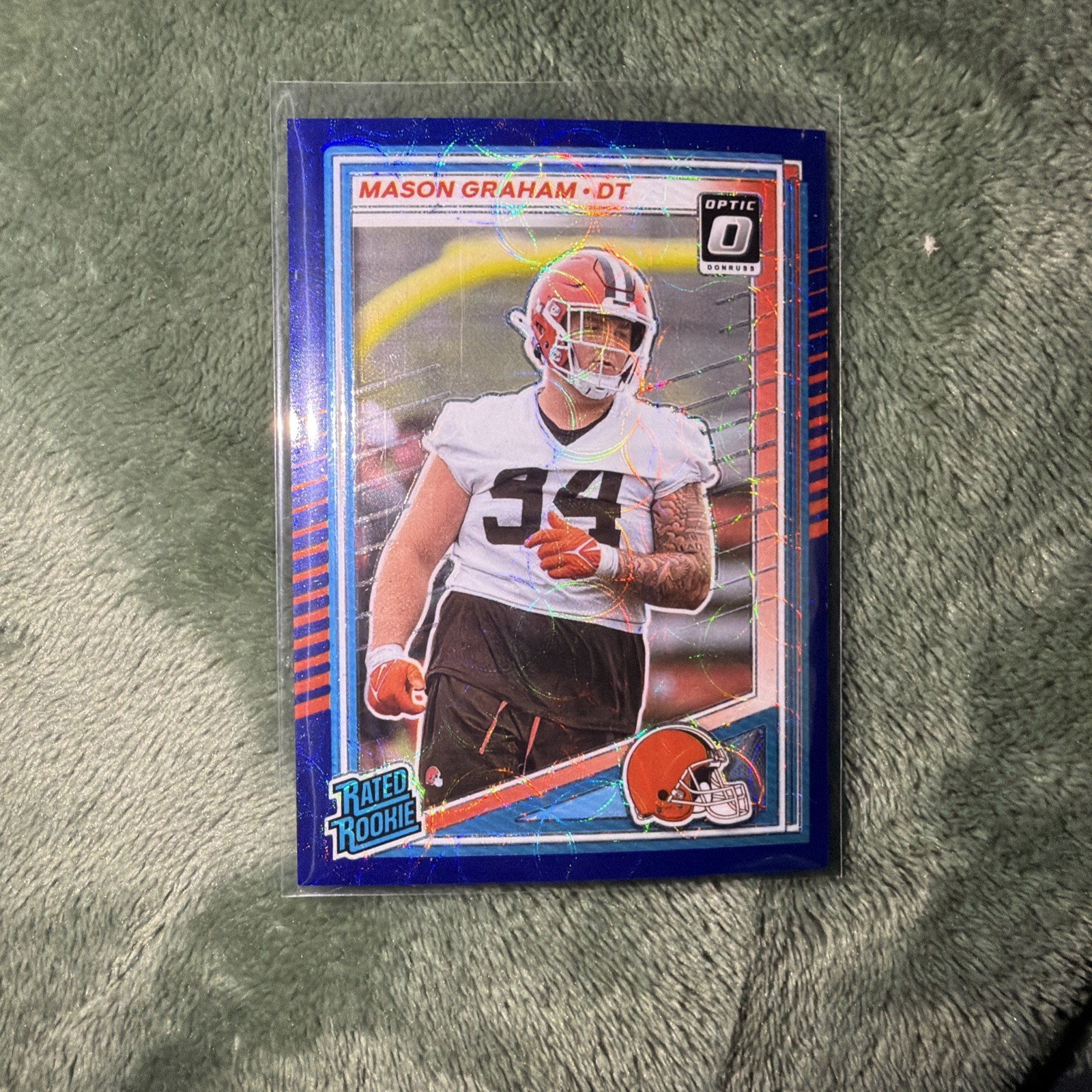 2025 Panini Donruss Rated Rookie Mason Graham Optic Preview Blue Scope Prizm RC