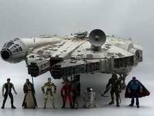 Star Wars POTF2 Millennium Falcon Kenner Complete Working 7 Figures