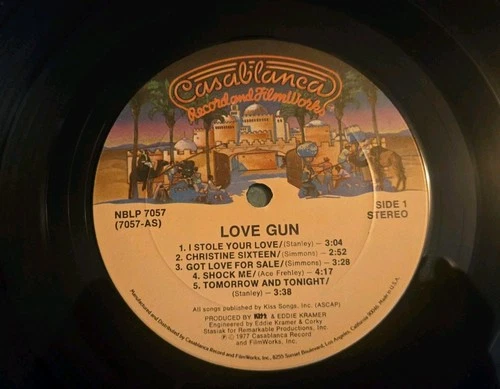 Kiss Love Gun LP Rare Label Variants, Casablanca Aucoin 1977 Misprint